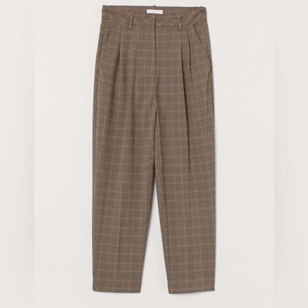 H&M ankle length pants in light beige/checked - Picture 9 of 9